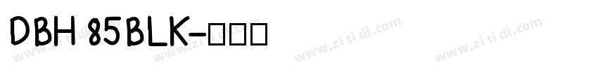 DBH 85BLK字体转换